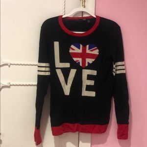 NWOT AQUA cashmere love sweater